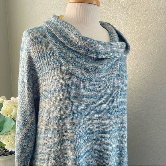 COPY - Anthropologie Field Flower Blue Cowl Neck Tunic Medium - Picture 6 of 10